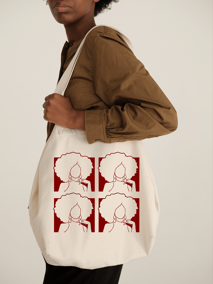 Afro Earthy Woman Large Tote Bag product image (1)