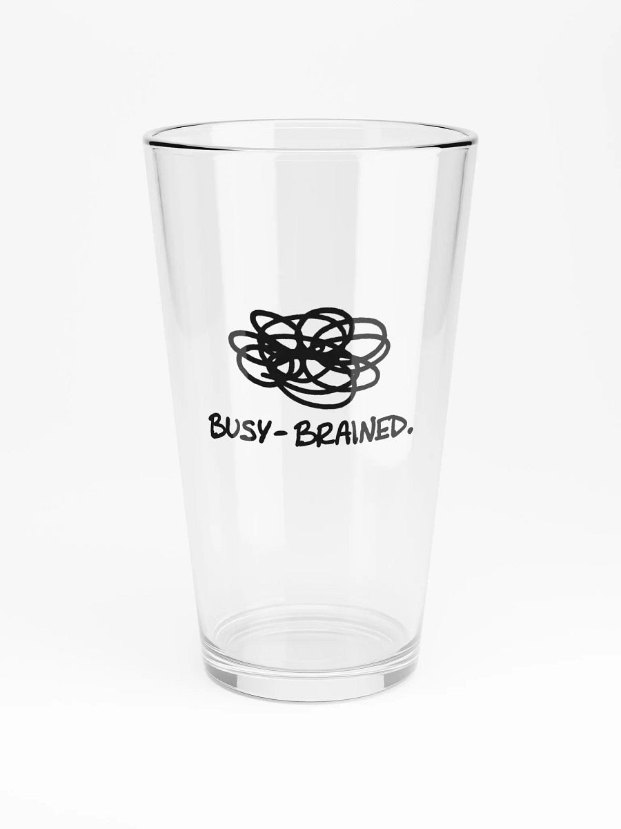 BUSY-BRAINED pint glass product image (3)