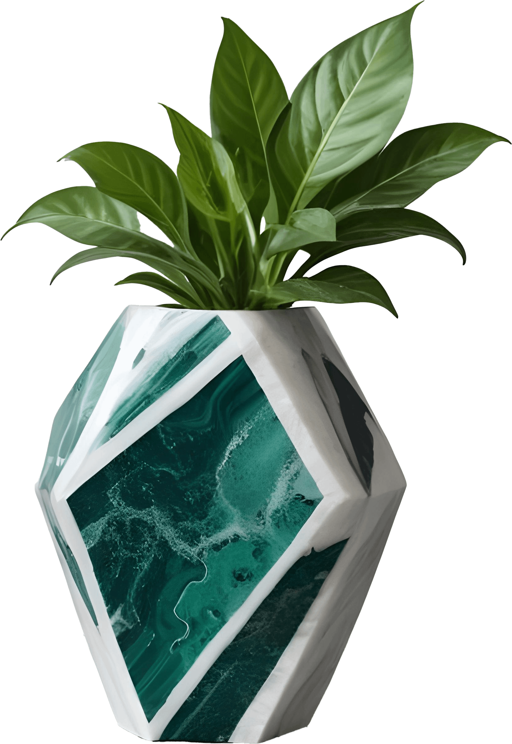 Aurora Verde - Vase Quartz & Malachite png product image (1)