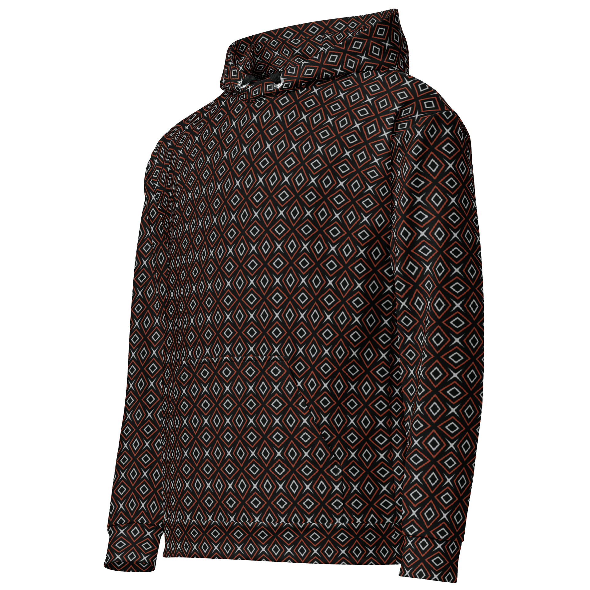 Diamond Dunes Geometric Allover Print Hoodie for Men and Women product image (2)