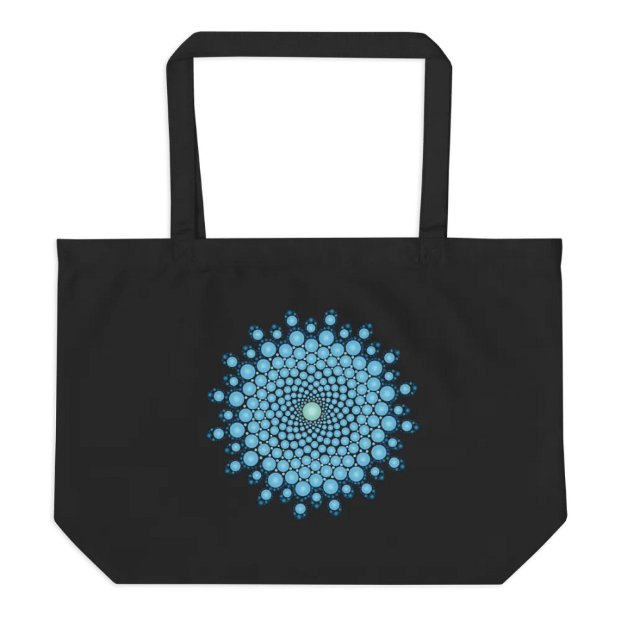 Blue Dot Mandala Organic Cotton Tote Bag product image (4)