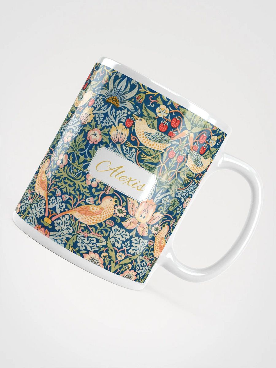 Personalized Strawberry Thief White Glossy Mug product image (4)