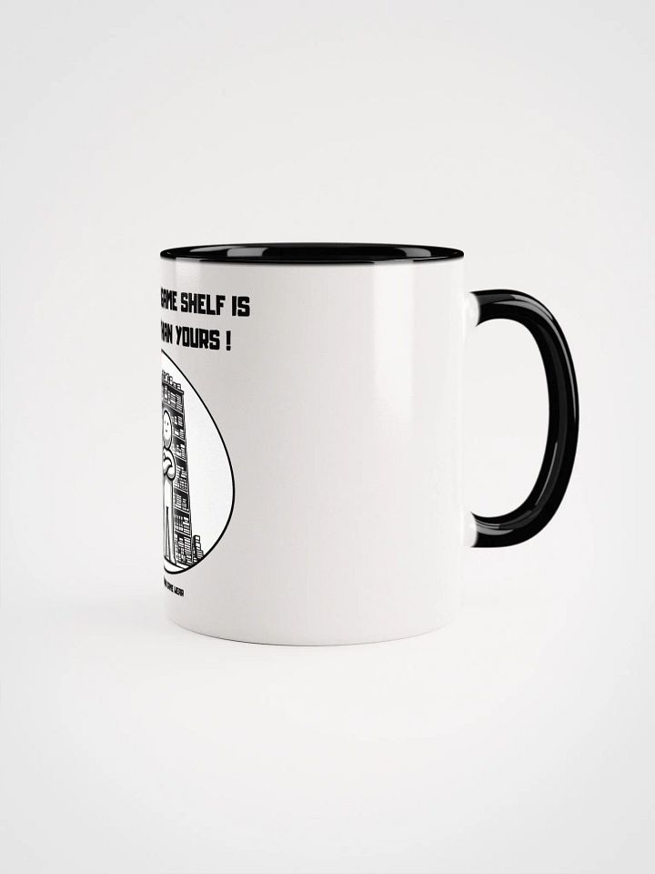 My Board Game Shelf is bigger than yours! | White Ceramic Mug with color on the inside product image (2)