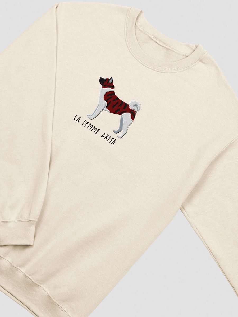 La Femme Akita Sweatshirt (Embroidered) of an American Akita(Red Brindle) product image (15)