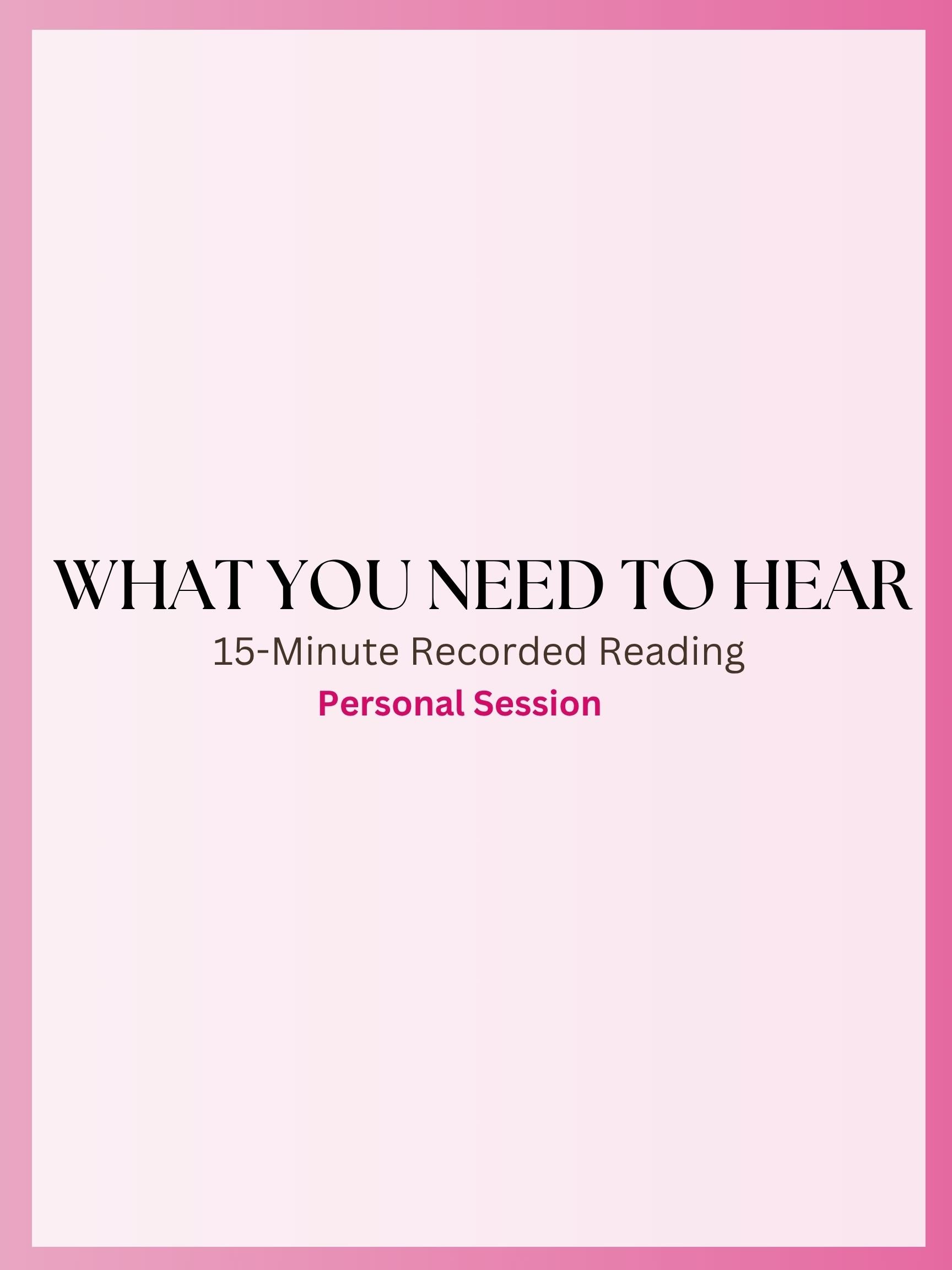 What You Need To Hear Right Now | 15-Minute Recorded Tarot Reading product image (1)