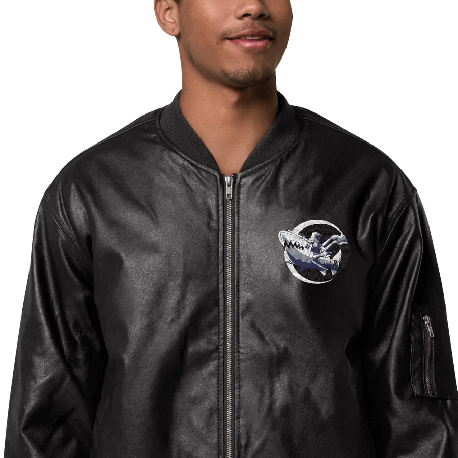 AnjelusX Faux Leather Bomber Jacket product image (6)