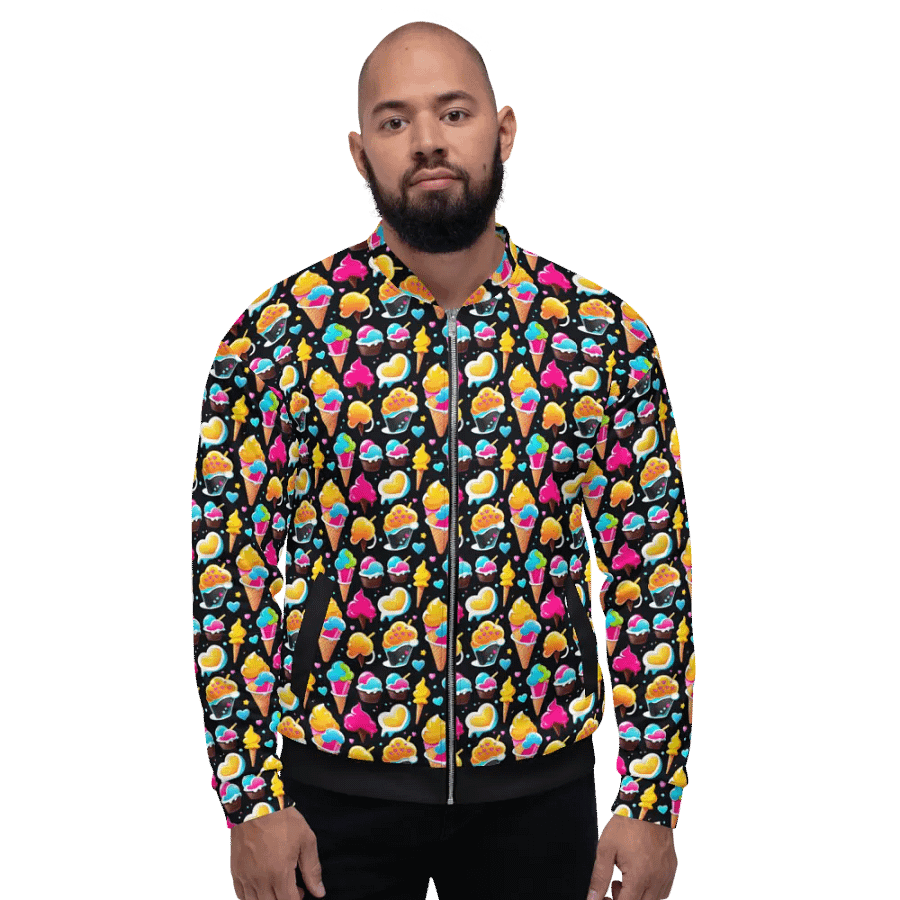 Ice Cream Pattern All Over Print Jacket product image (4)
