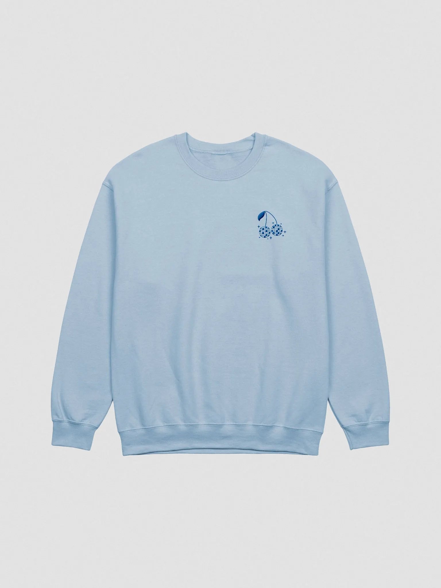 [blue] disco ball cherries embroidered crewneck product image (1)