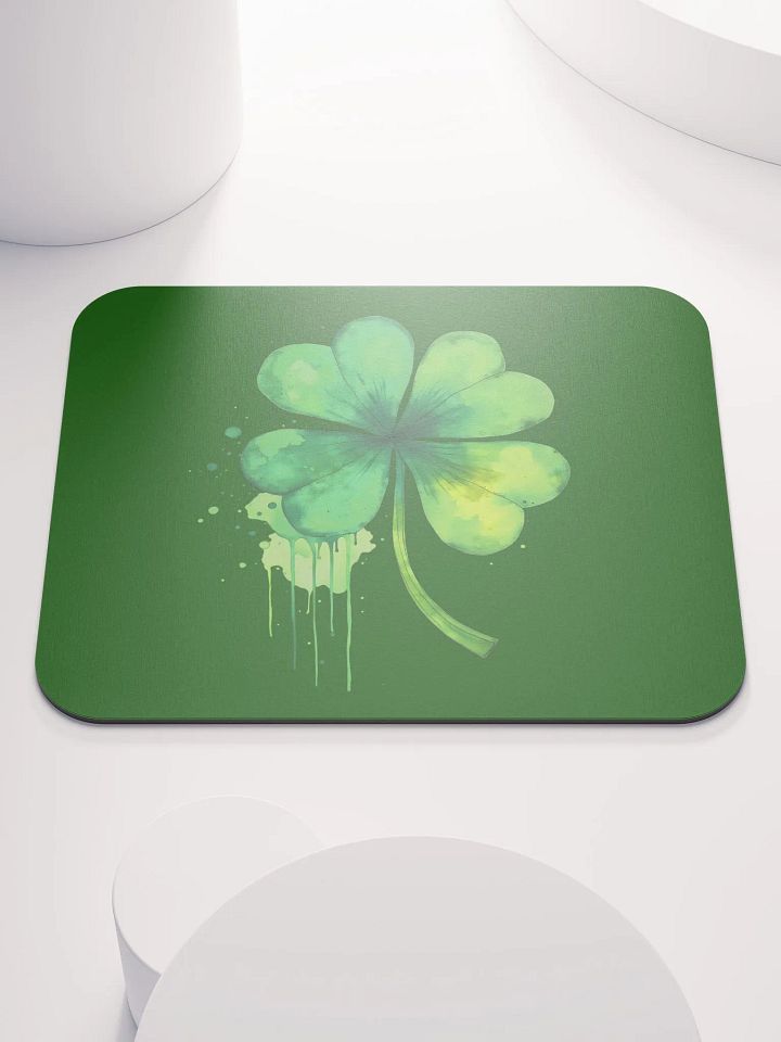 Shamrock Splash Watercolor Mousepad product image (1)