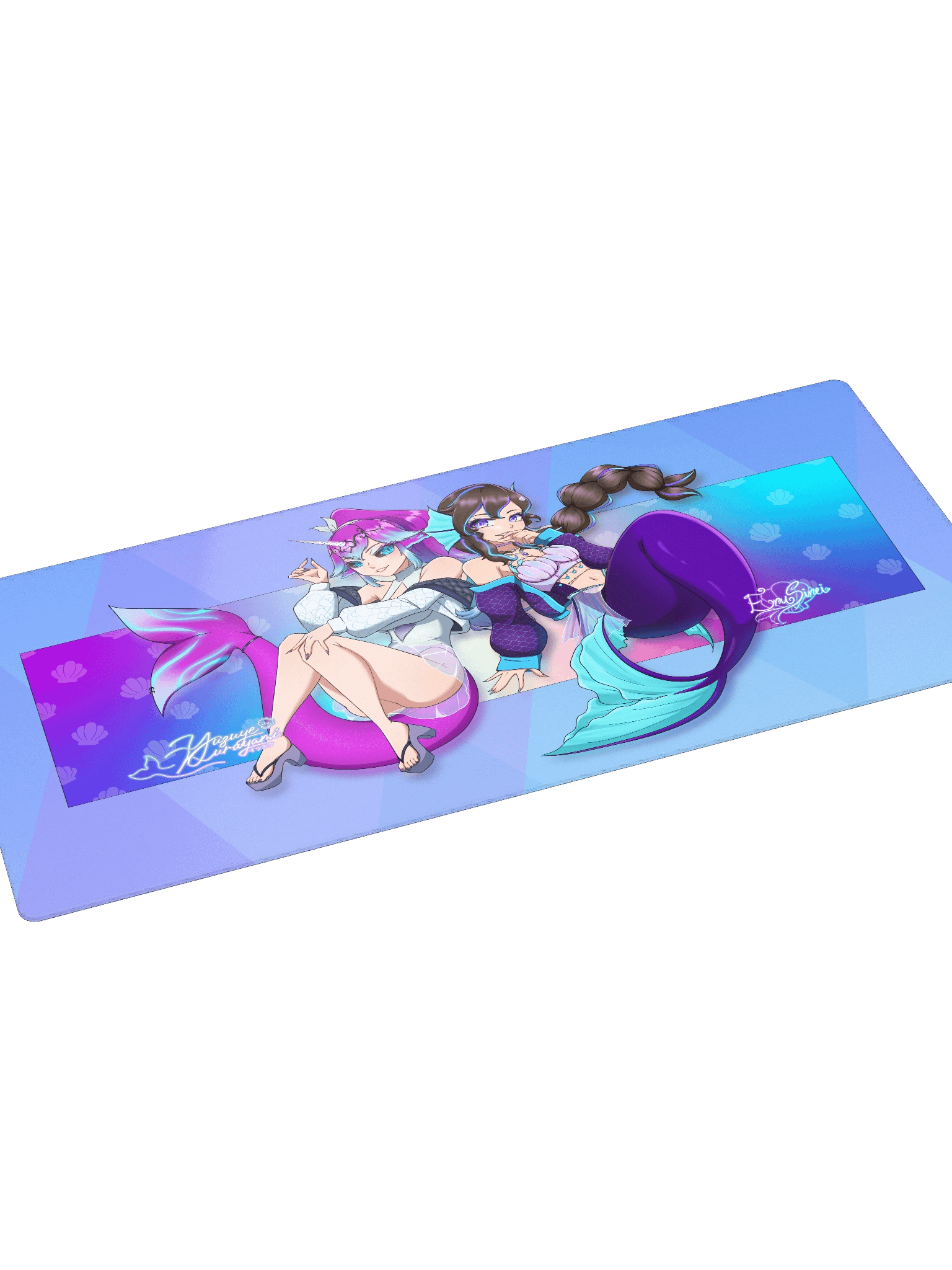 🩷Yuzu & 💜Eru 36″×18″ Gaming Mouse Pad product image (3)