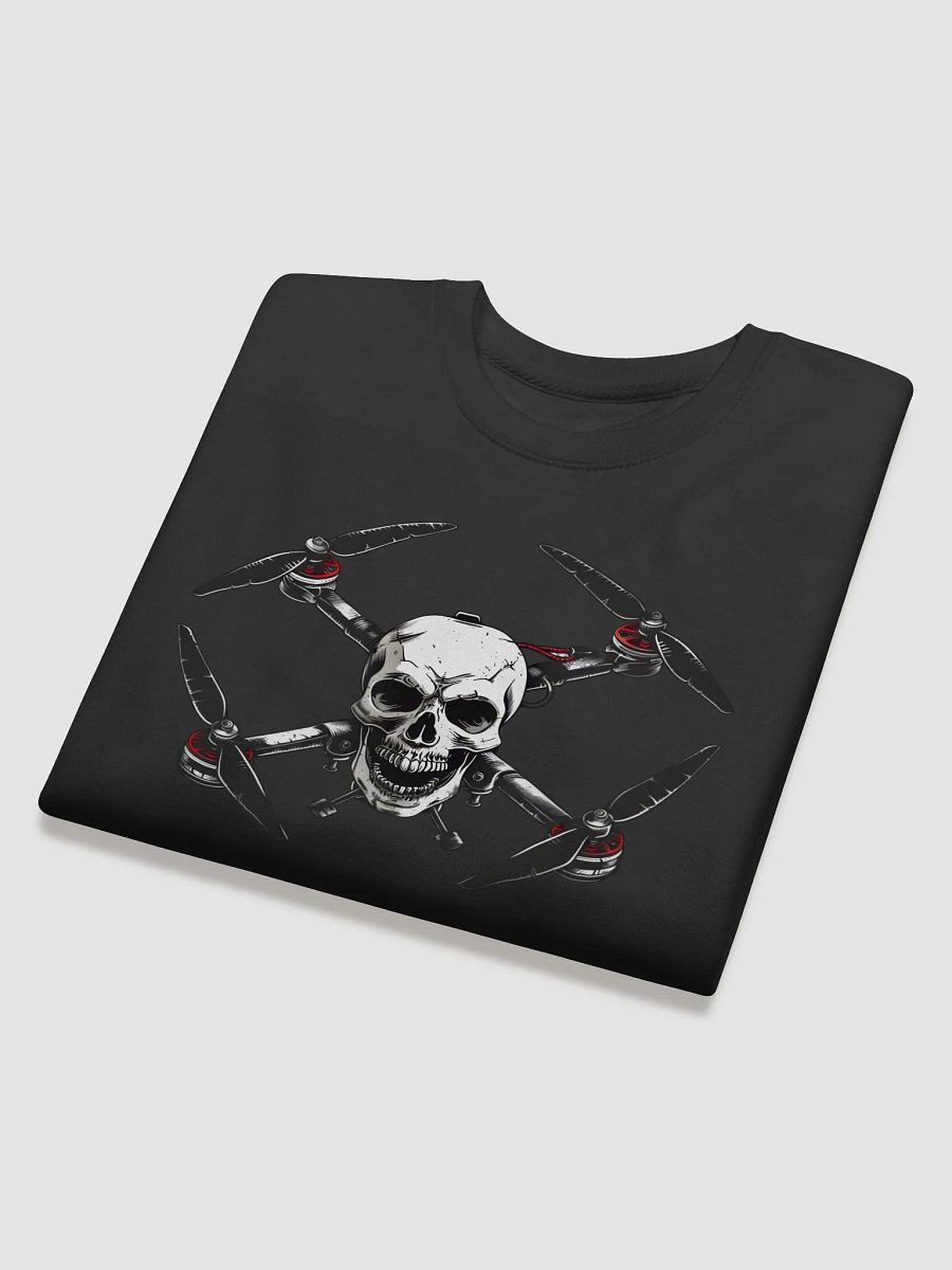 Skull Quadrocopter Long Sleeve Sweater – Edgy Drone Design Pullover product image (4)