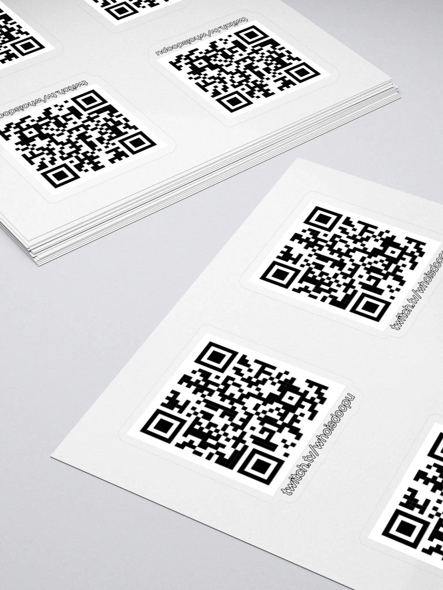 WhoIsDoopu Twitch QR Code - 4 Sticker Sheet product image (4)