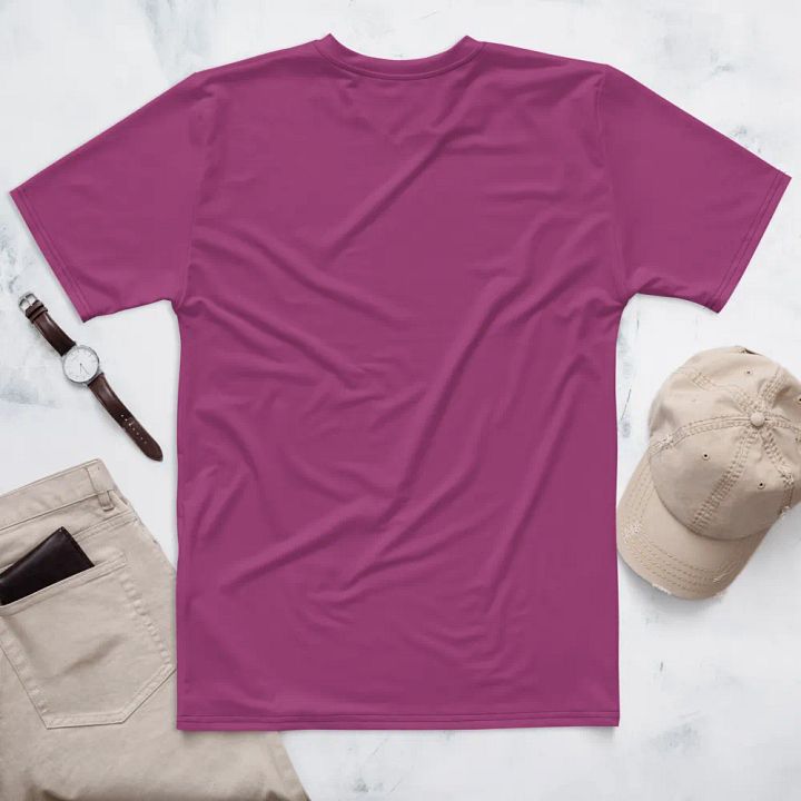 Plain Plum Purple True Summer Men's Crewneck Polyester Heavyweight Premium T-Shirt by Treasure Pie product image (2)