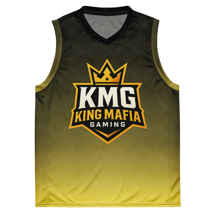Black and Yellow Unisex Basketball Jersey | KingMafiaGaming product image (2)