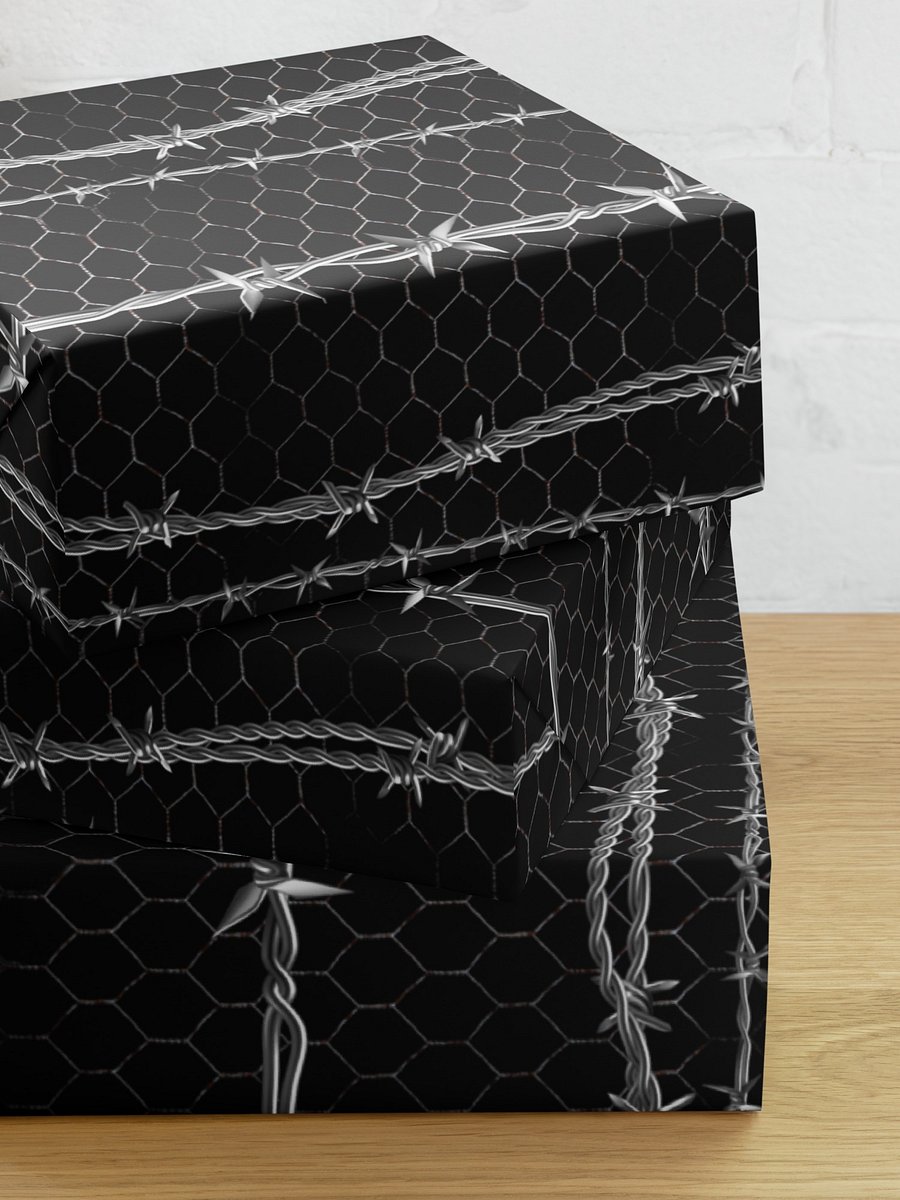 Barbed and Chicken Wire Wrapping Paper Sheets product image (4)