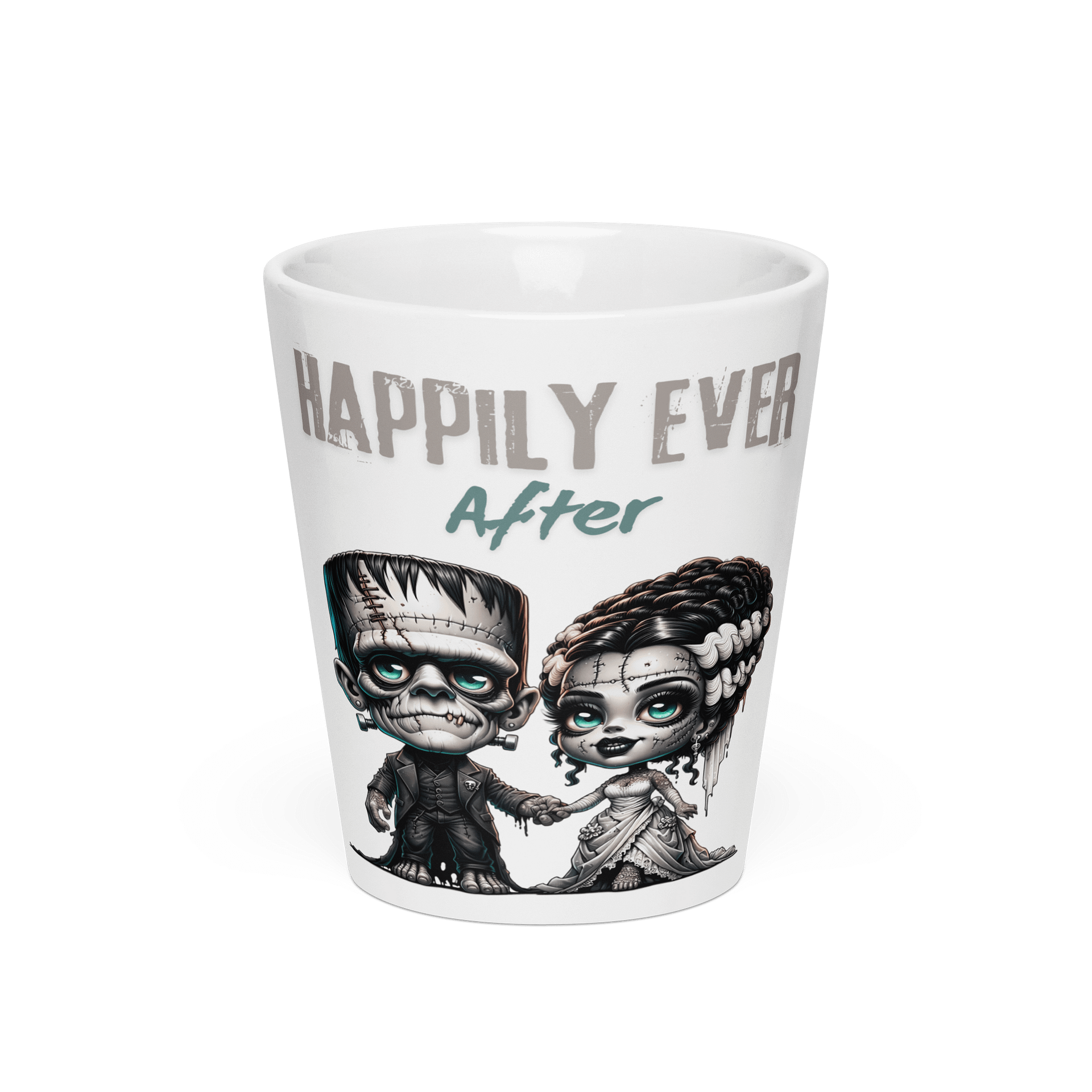 Happily Ever After Frankenstein and Bride Latte Mug product image (3)