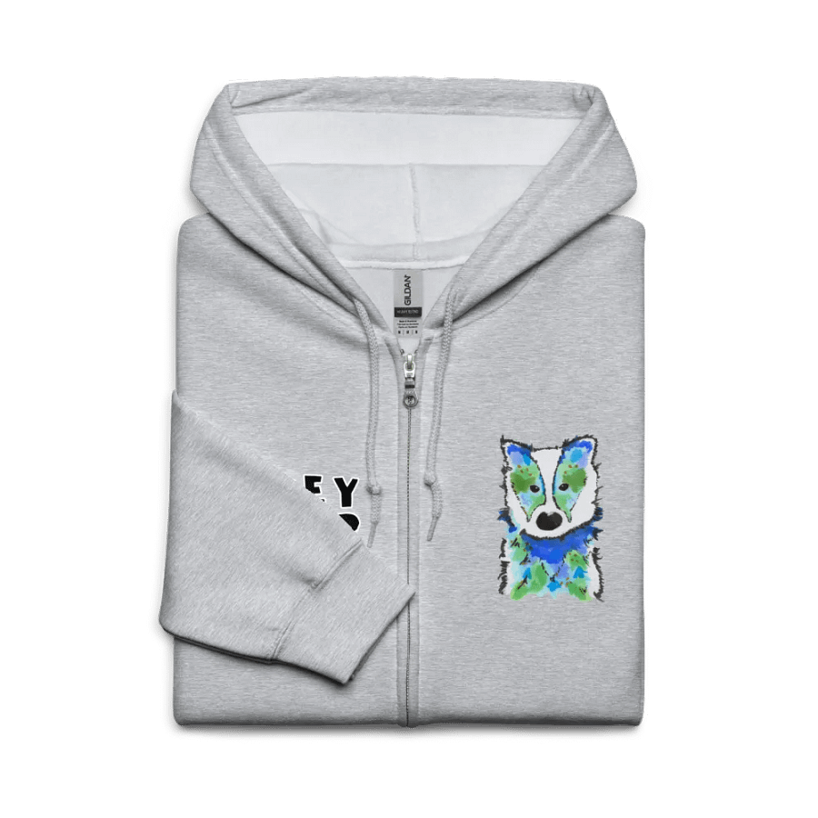 Honey Badger Gang Zip Up Hoodie product image (3)