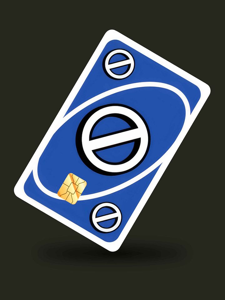 Uno Skip Card Blue (Holographic) product image (1)