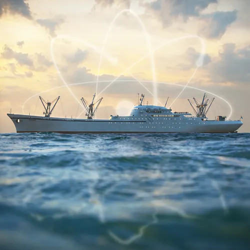 A typical ship burns as much as 22,000 barrels of bunker oil to make a trip around the world. The NS Savannah could make the ...