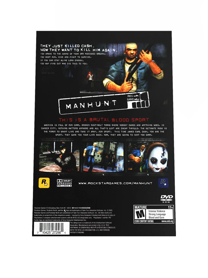 Manhunt (PS2) - Promotional Poster/Flyer product image (1)
