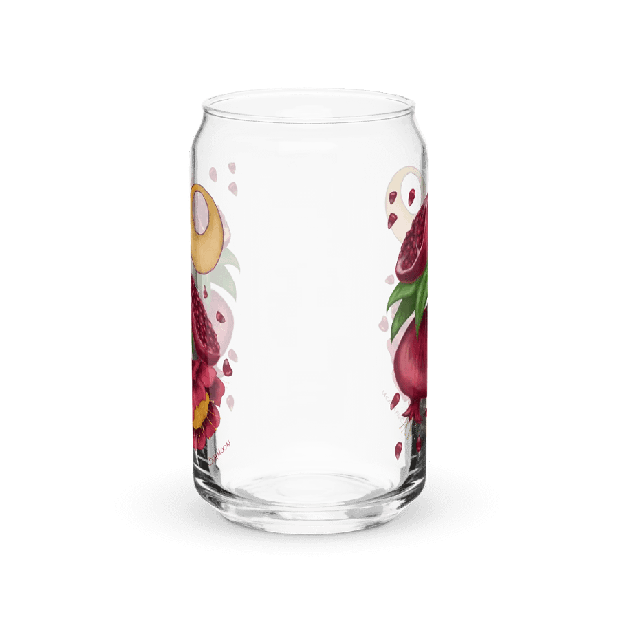 Pastel Poms 16 oz glass with or without lid and straw product image (5)