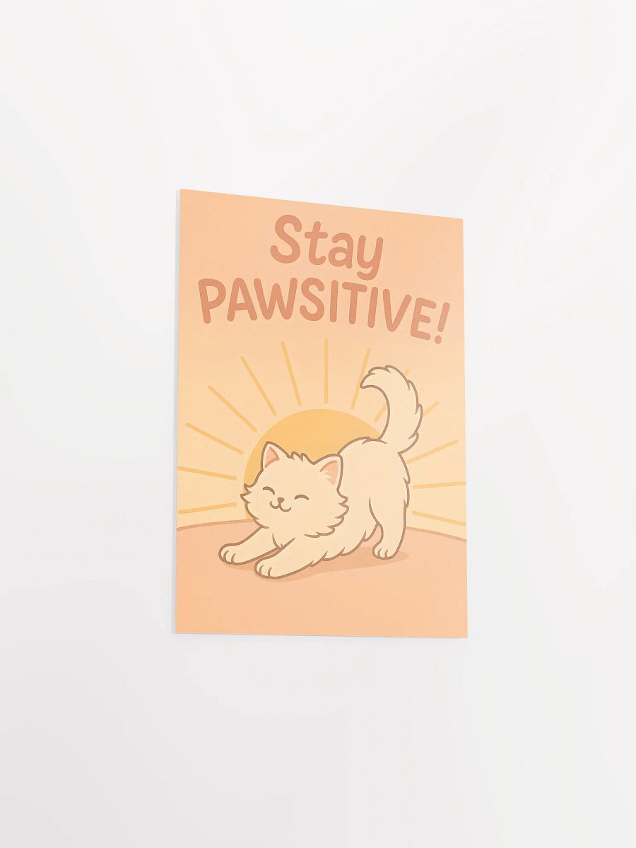 Pawsitive Cute Cat Motivational Poster product image (20)