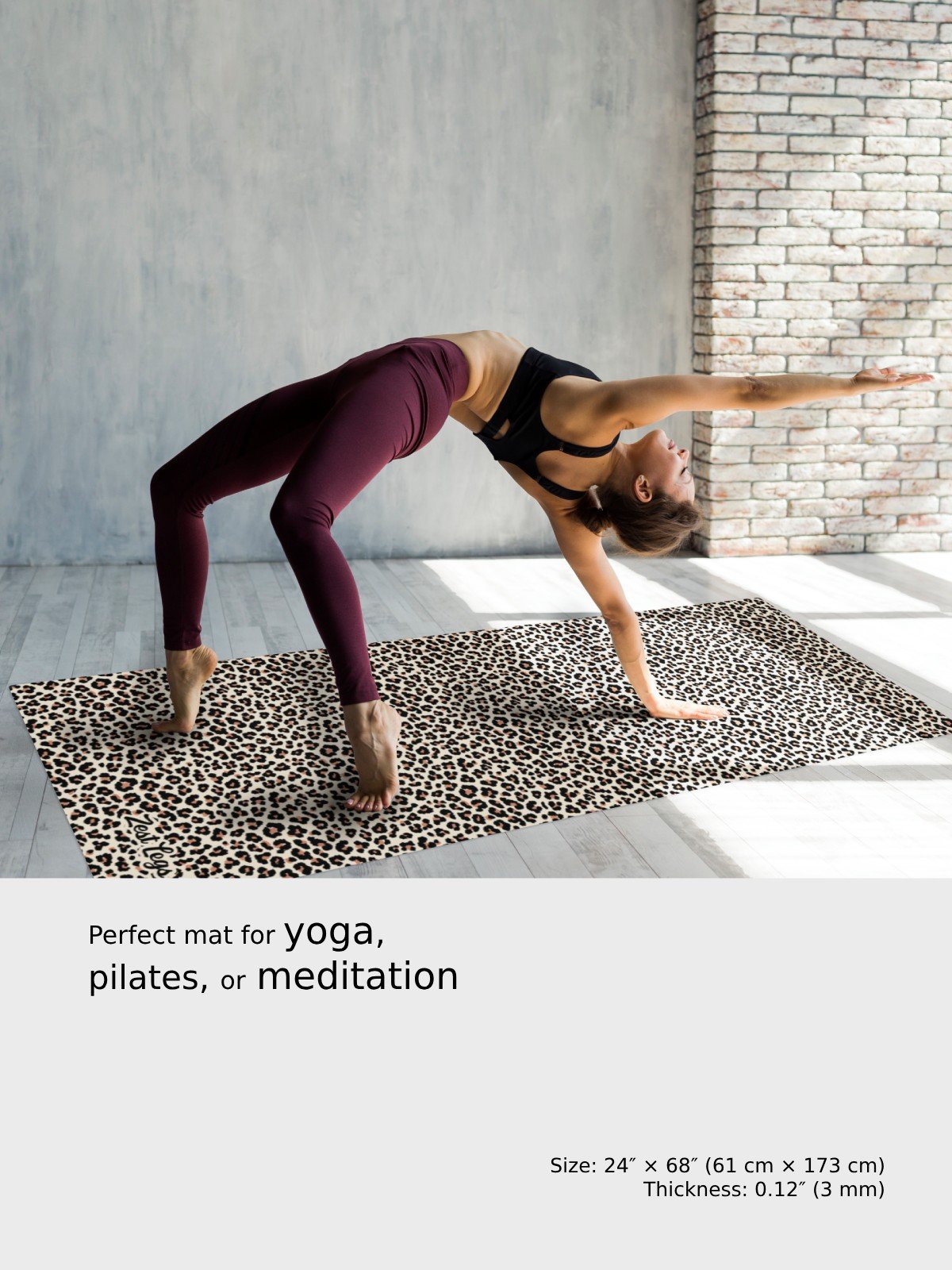 Yoga Mat "Abstract Animal Leopard Skin Fur Pattern" product image (3)