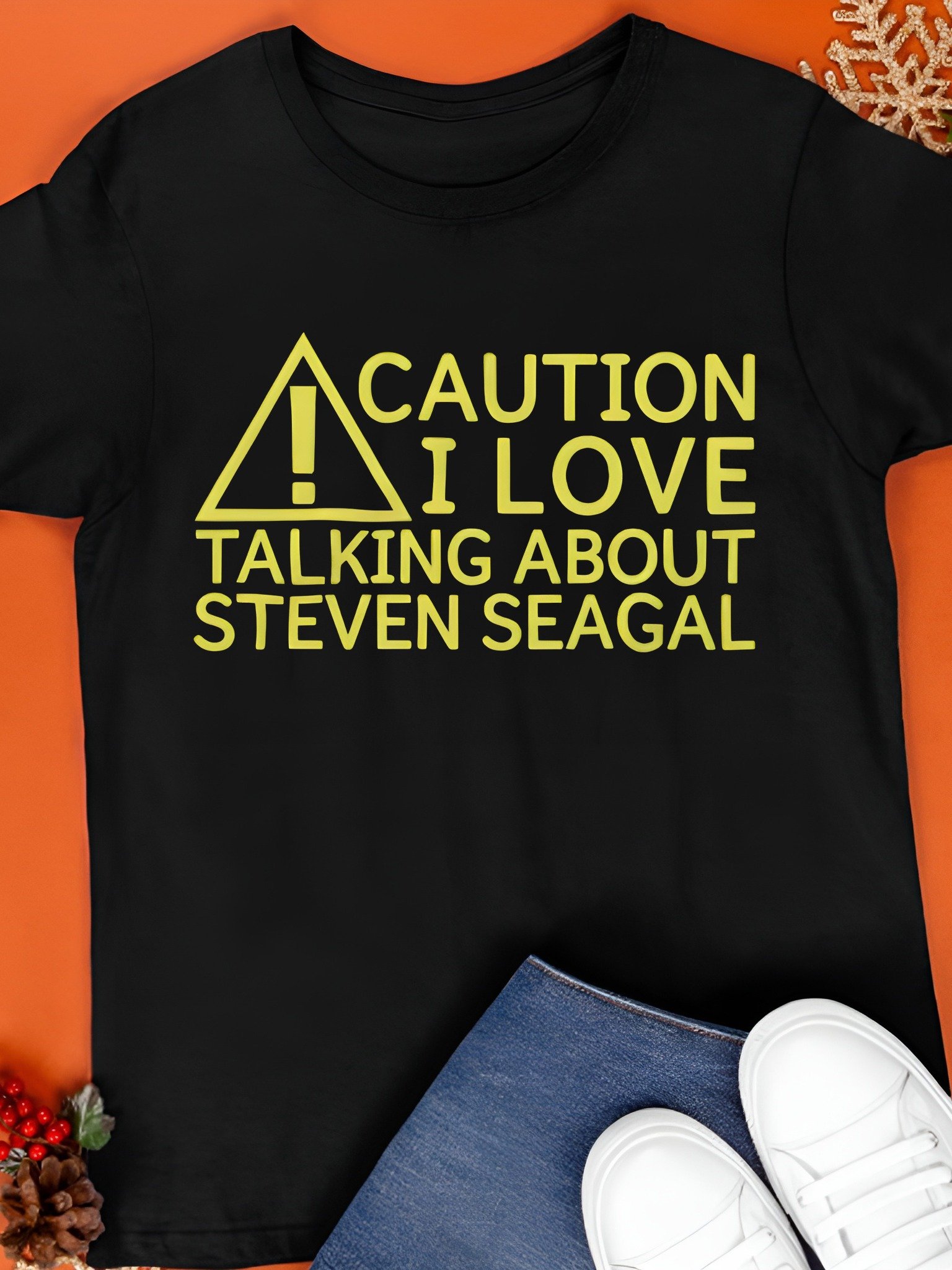 Caution I Love Talking About Steven Seagal Shirt product image (1)