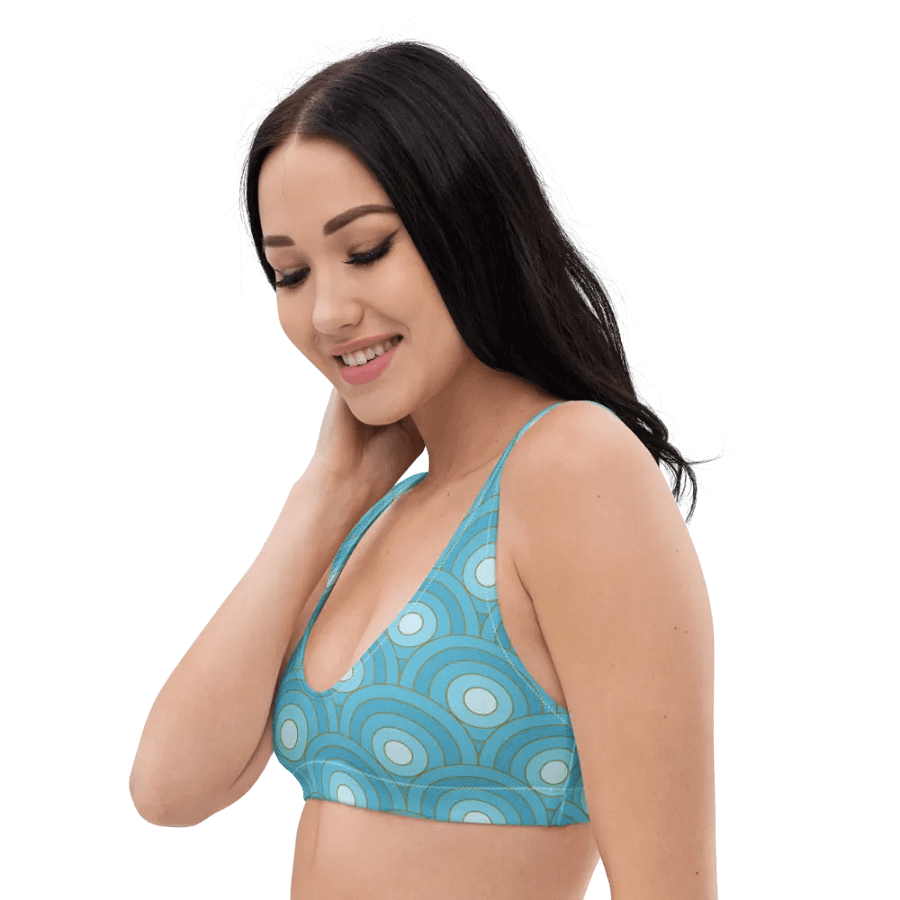 Beautiful Retro Bullseye Pattern Padded Bikini Top product image (5)