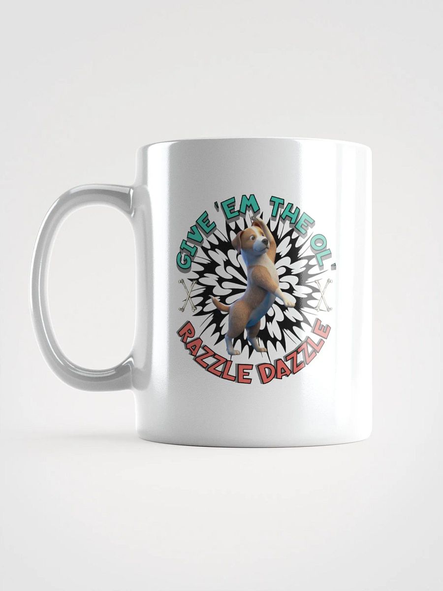 Razzle Dazzle Dog White Glossy Mug product image (1)