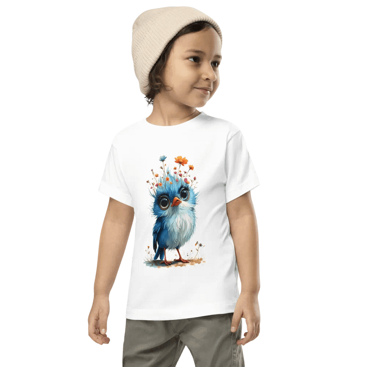 Whimsical Blue Bird Toddler T-Shirt product image (2)