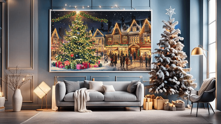 Mesmerizing Christmas Town Square A Festive Winter Wonderland - Frame TV III product image (3)