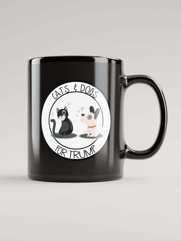 Cats & Dogs For Trump Black Mug product image (1)