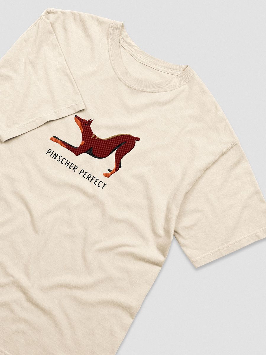 Pinscher Perfect T-Shirt(Embroidered) of a Doberman Pinscher(Red) product image (5)