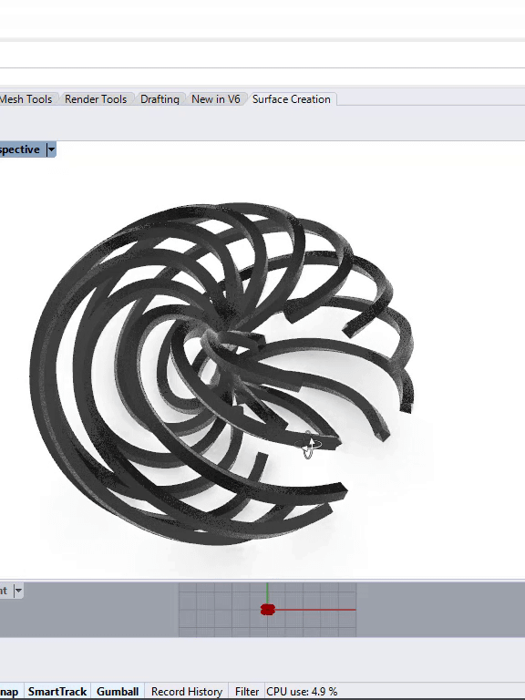 Stripped Torus Parametric Design Grasshopper Rhino Files Download product image (2)