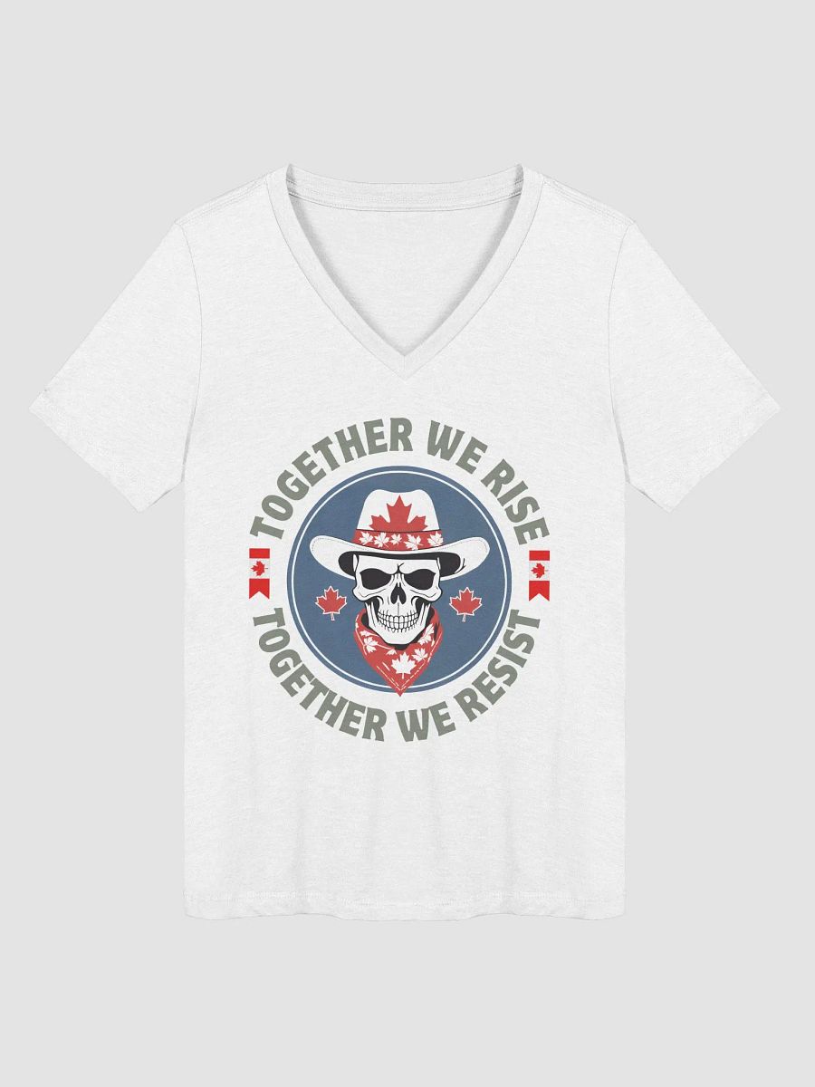Canadian Rebel Skull Women's V-Neck Tee product image (11)