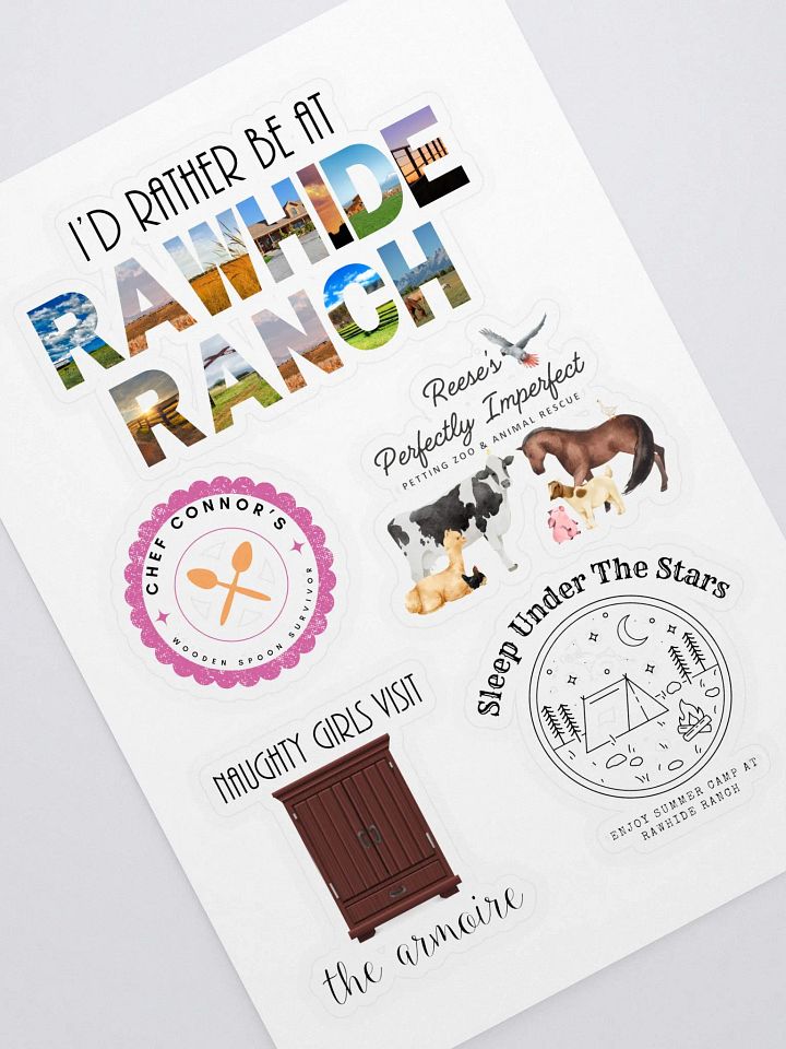 I'd Rather Be At Rawhide Kiss Cut Sticker Sheet product image (1)