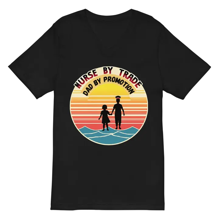 Nurse by Trade, Dad by Promotion V-Neck Tee product image (3)