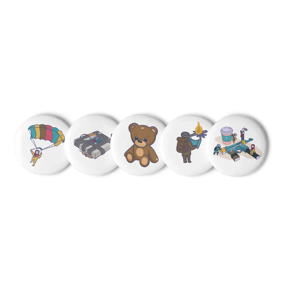 BeccaSomething Survival Pin Buttons Set product image (1)
