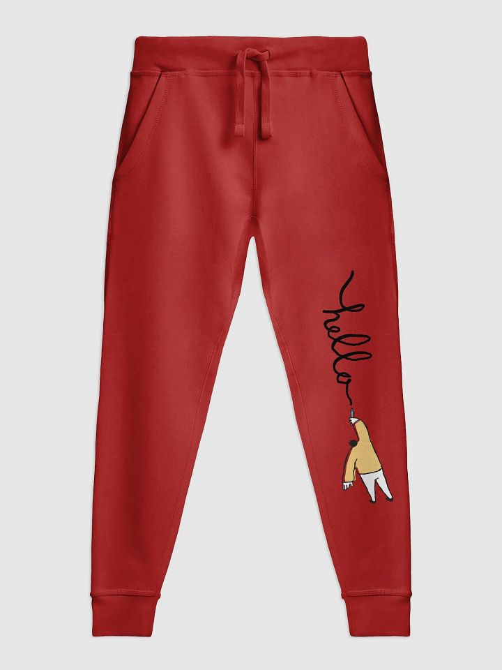 "Hello" Caricature Fleece Joggers product image (3)