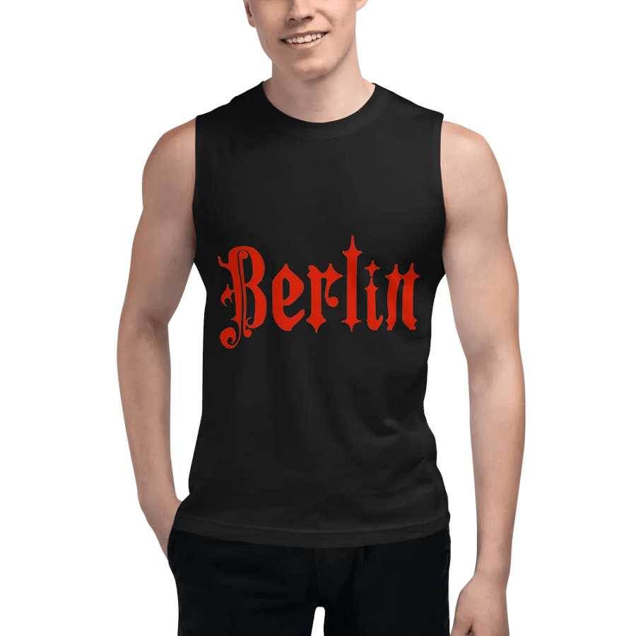 Berlin Gothic In Red Muscle Tank product image (6)