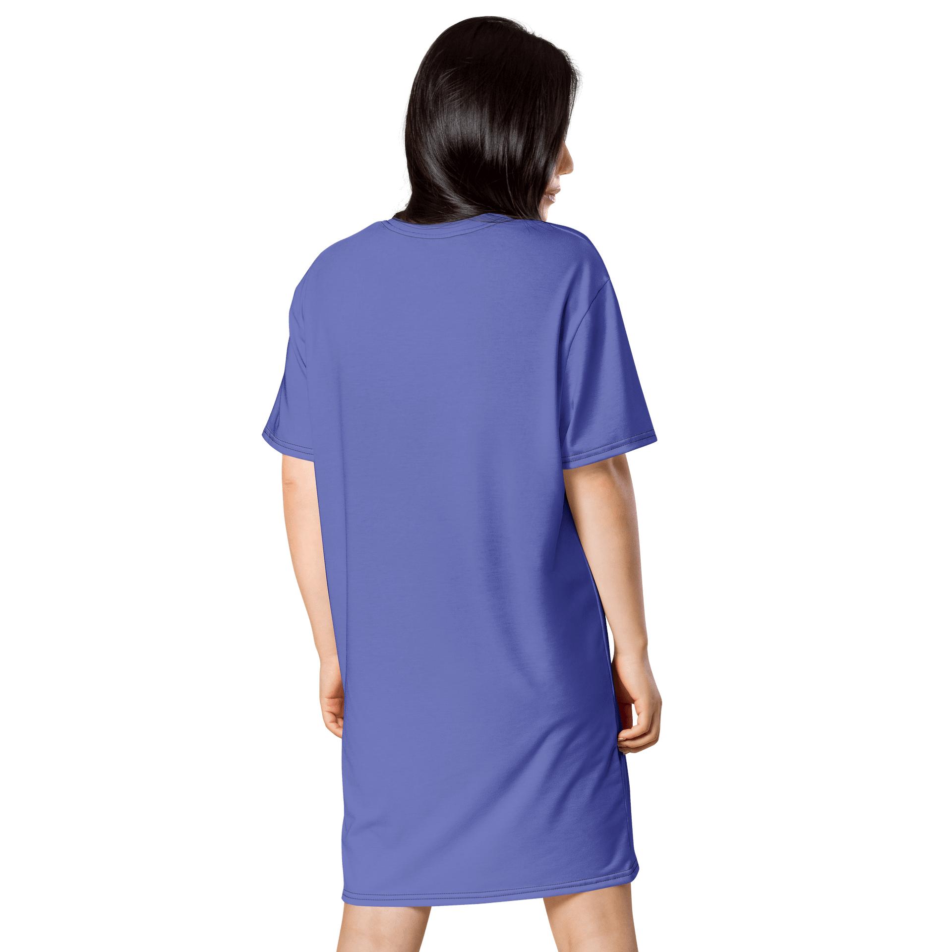 Oversized T-Shirt Dress - Vibrant Medium Slate Blue, Sizes 2XS-6XL product image (2)
