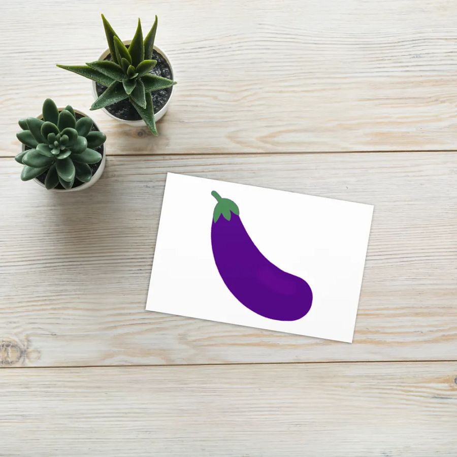 I Love Eggplant Greeting Card product image (9)