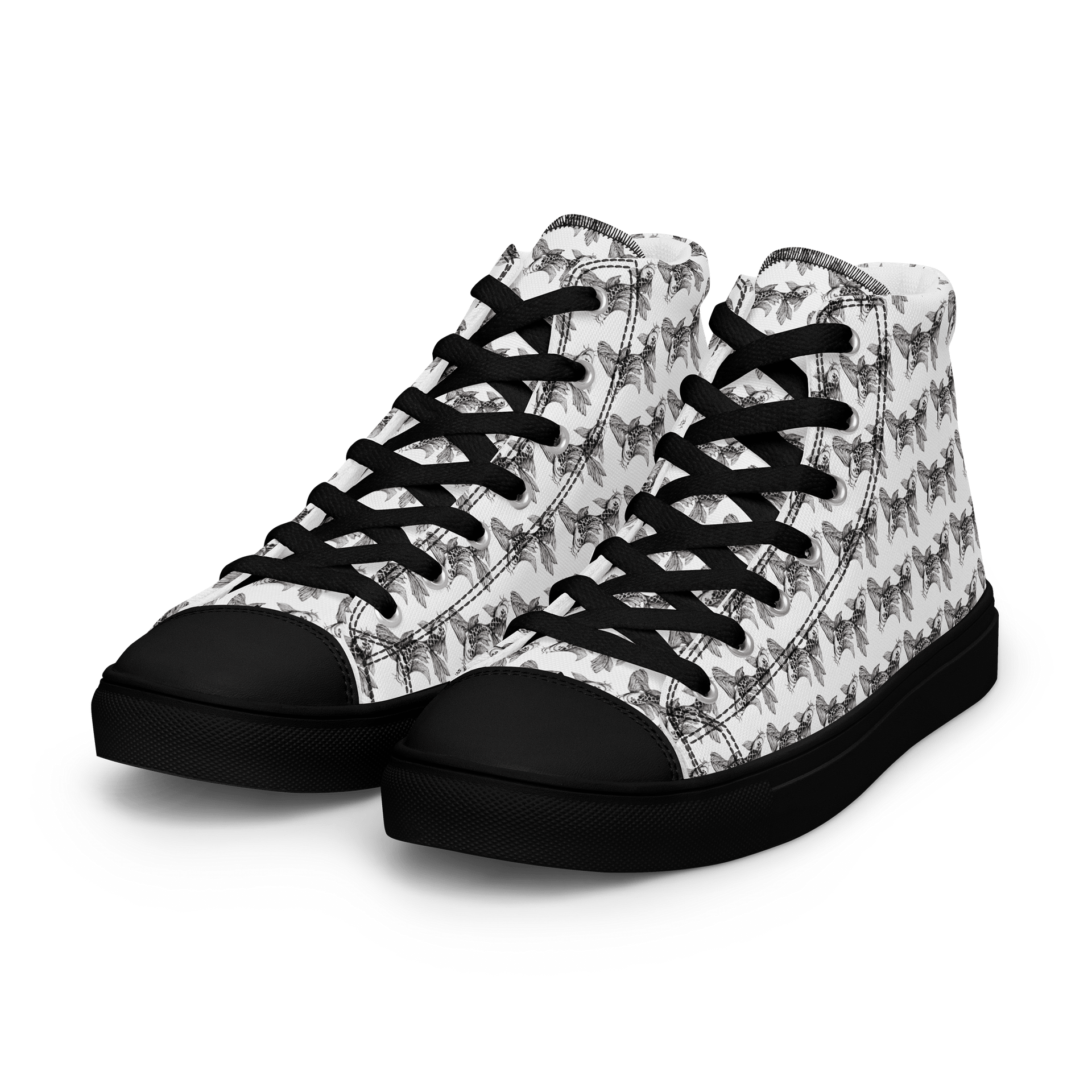 Koi Fish - Men's High Top Canvas Shoes product image (9)