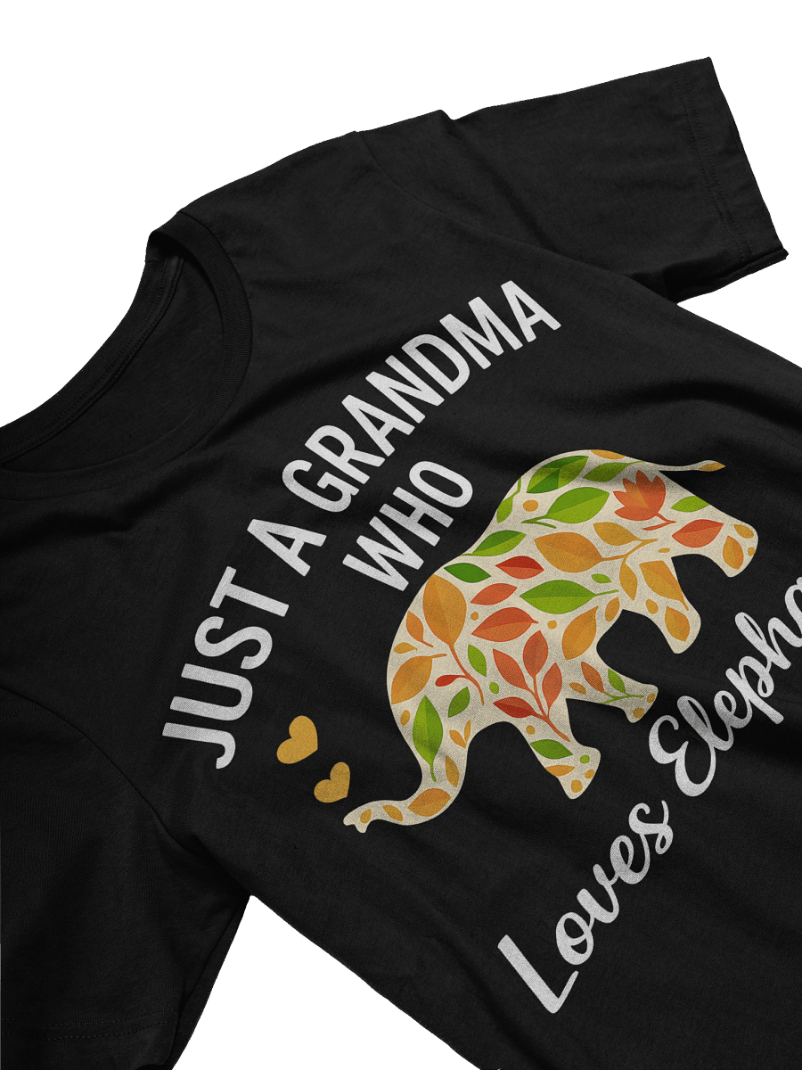 Just a grandma who loves elephants funny grandma shirt product image (4)