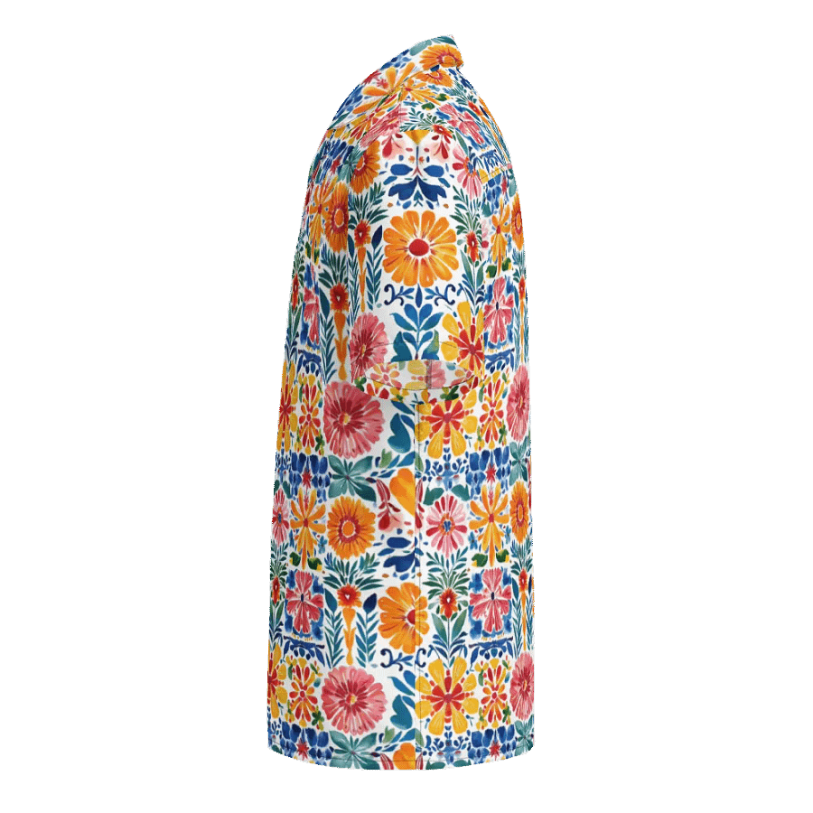 Folk Art Floral Pattern-Seamless Mexican Papel Picado Hawaiian Shirt product image (3)