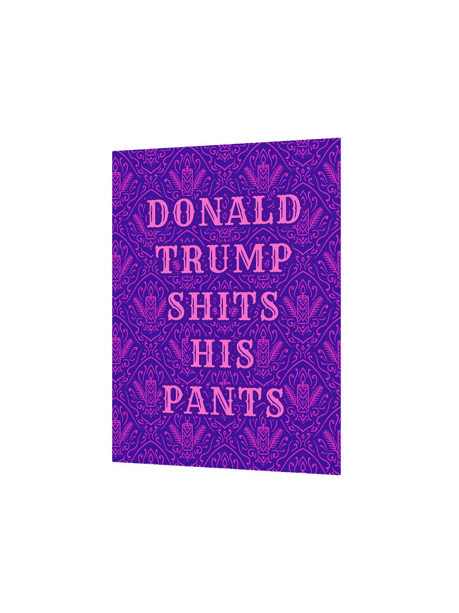 Donald Trump Sh*ts His Pants Purple VIntage Wallpaper Print product image (4)