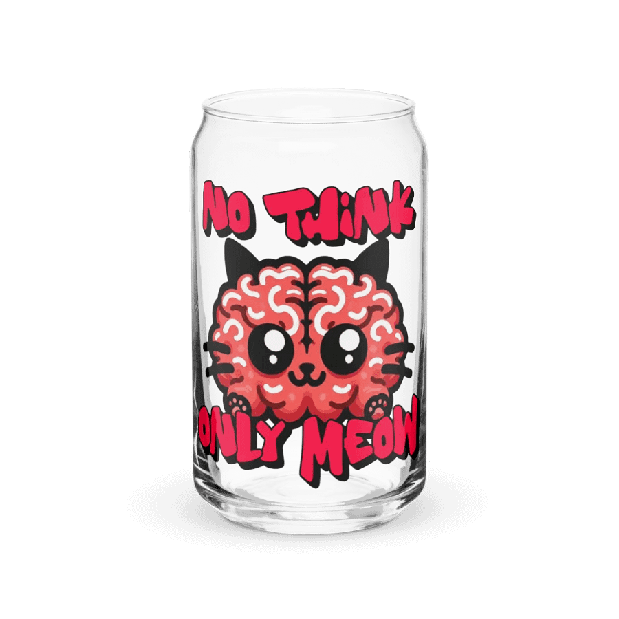 No think only meow can glass product image (2)