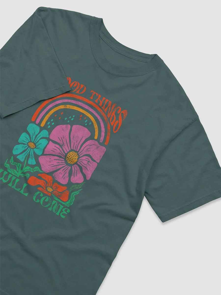 Good Things Will Come Boho Retro Disco Flowers | Aesthetic, Hippie, Psychedelic & Motivational Tees product image (5)