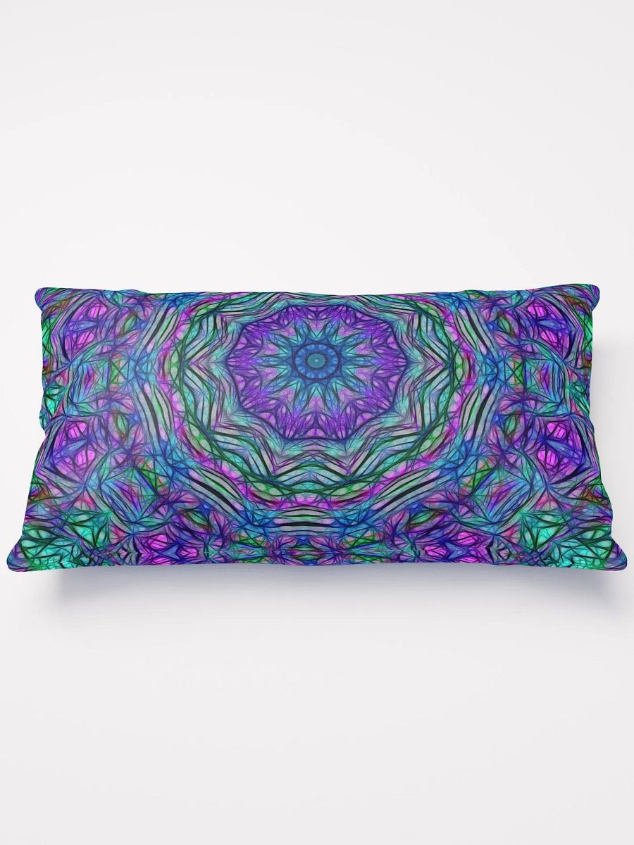 Blue Green Purple Kaleidoscope Throw Pillow product image (3)